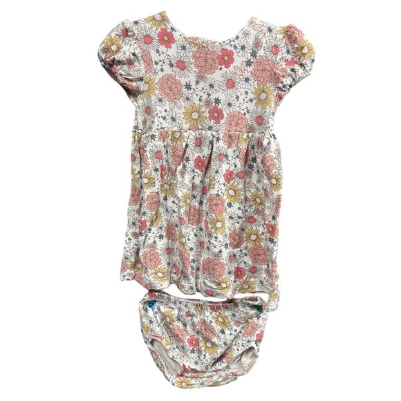 Bamboo Floral Dress & Bloomer Set - Milkberry - 12mo - Picture 1 of 3